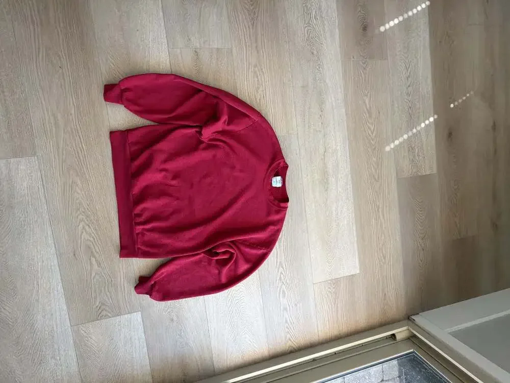 Vintage Jerzees Activewear Red Plain Crewneck Sweatshirt Made in USA Size Large